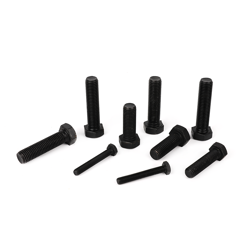 Grade 8.8 black oxide full-thread hexagon bolts, hex head bolt