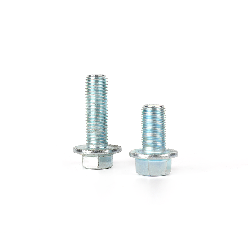 Grade 10.9 zinc plated flange bolts with anti-slip texture