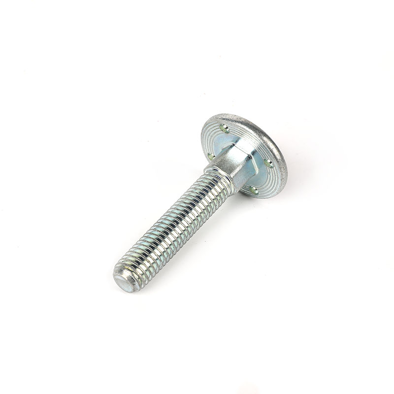 Customized bright zinc plated perforated flat head hex neck bolts