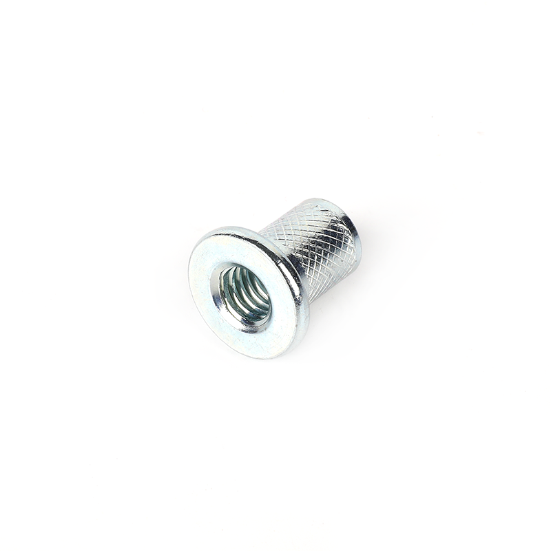 Customized hollow bright zinc plated round head inner thread knurled nut bolts, oil pipe screws