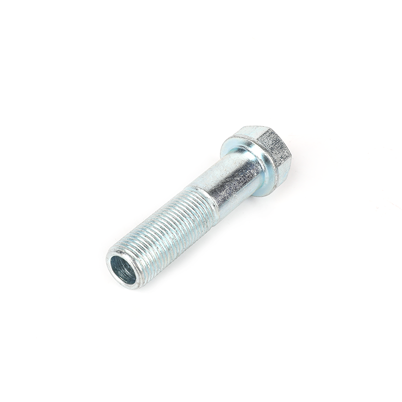 Customized hollow half-thread bright zinc plated hexagon head bolts, oil pipe screws with washer (can be threaded)