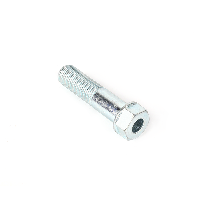 Customized hollow half-thread bright zinc plated hexagon head bolts, oil pipe screws with washer (can be threaded)